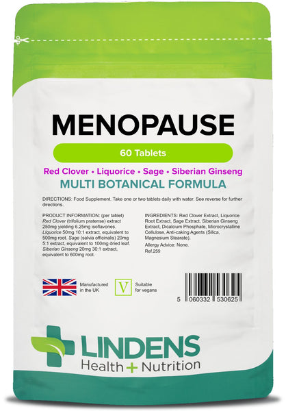 MENOPAUSE Formula 3 -Pack 180 compresse rosse Clover Sage Liquorice Ginseng - Vitamine autentiche
