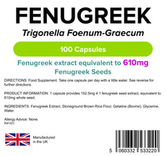 Capsule da 610 mg di Fenugreek (100 pacchetti)