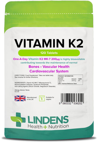Vitamina K2 100mcg 120 compresse - vitamine autentiche