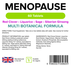 MENOPAUSE Formula 3 -Pack 180 compresse rosse Clover Sage Liquorice Ginseng - Vitamine autentiche