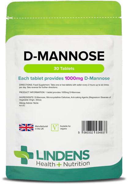 Compresse D-mannosio da 1000 mg (pacchetto da 30)
