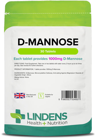 Compresse D-mannosio da 1000 mg (pacchetto da 30)