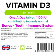 Compresse di vitamina D3 1000 IU (120 pacchetto)