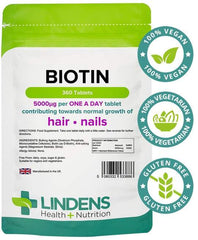 Compresse da 5,0 mg di biotina (360 pacchetto) - vitamine autentiche
