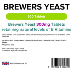 Brewers Yeast 300mg compresse (500 pacchetto) - Vitamine autentiche
