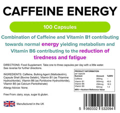 Caffeine Energy 200mg Capsules (100 pack) - Authentic Vitamins