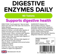 Digestive Enzymes Daily Tablets (90 pack) - Authentic Vitamins