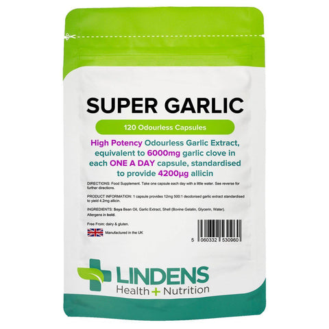 Cápsulas de odor de 6000mg de alho (120 pacote) - vitaminas autênticas