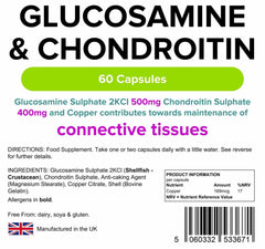 Glucosamina e condroitina 500-400 capsule (60 pacchetto) - vitamine autentiche