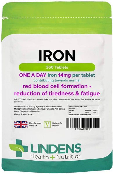 Compresse di ferro da 14 mg (pacchetto 360) - vitamine autentiche