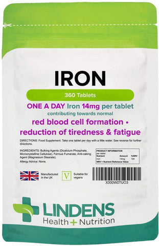 Compresse di ferro da 14 mg (pacchetto 360) - vitamine autentiche