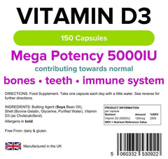 K2 Mk-7 120 Tablets 100mcg & D3 5000IU 150 Capsules twin Pack - Authentic Vitamins