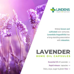 Lavender Essential Oil 80mg 60 Capsules - Authentic Vitamins
