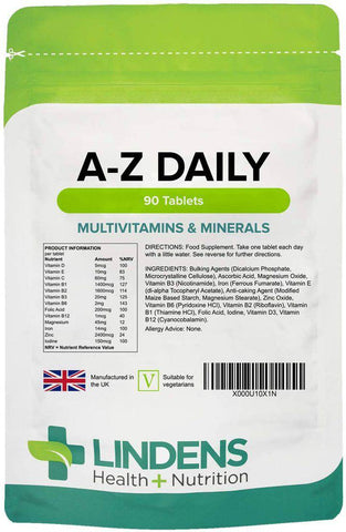 Tabletas diarias de multivitamina A a Z (90 paquete) - Vitaminas auténticas