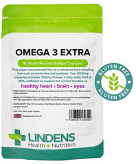 Ômega 3 Óleo de peixe extra (55% DHA -EPA) cápsulas de 1000mg (90 pacote) - vitaminas autênticas
