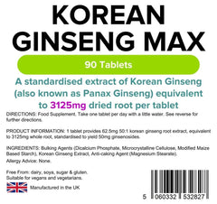 SUPER B Complex -Korean Ginseng Max Max (90 Days ') Combo (90+90 pacchetto) - Vitamine autentiche