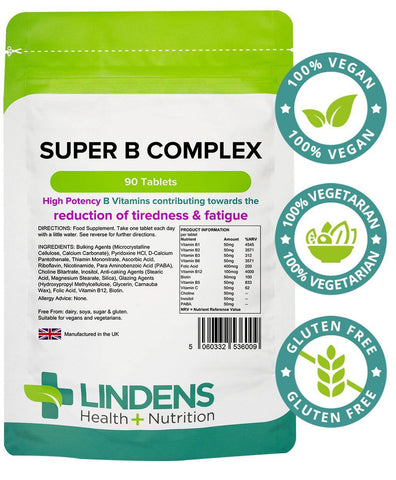 Complexo Super Vitamina B (com Probióticos) comprimidos (90 pacote) - Vitaminas autênticas