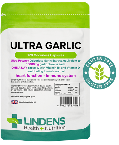 Cápsulas de odor de 15000 mg de Ultra Garlic (120 pacote) - vitaminas autênticas