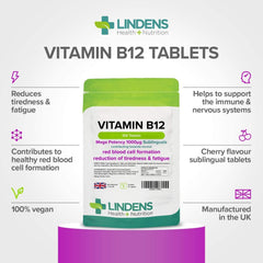 Vitamin B12 1000mcg Sublingual Tablets (100 pack) - Authentic Vitamins