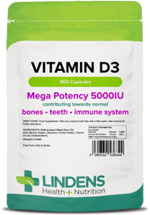 Vitamina D3 5000iu Capsule di gel morbida ad alta resistenza 360, salute immunitaria - vitamine autentiche