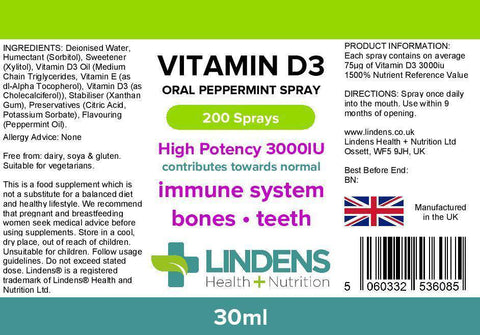 Vitamin D3 Spray 3000IU 30ml - Authentic Vitamins