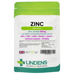 Compresse di citrato di zinco da 50 mg (100 pacchetti) - vitamine autentiche
