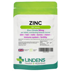 Zinc Citrate 50mg Tablets (100 pack) - Authentic Vitamins