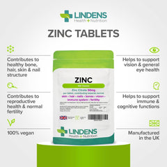 Compresse di citrato di zinco da 50 mg (100 pacchetti) - vitamine autentiche