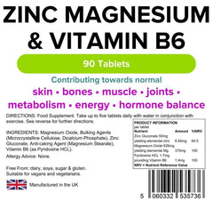 Zinc, Magnesium & Vitamin B6 (90 pack) - Authentic Vitamins
