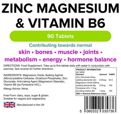 Zinc, magnésium et vitamine B6 (pack 90) - vitamines authentiques
