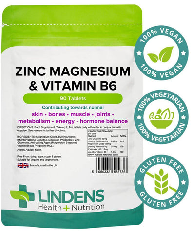 Zinco, magnésio e vitamina B6 (pacote 90) - vitaminas autênticas