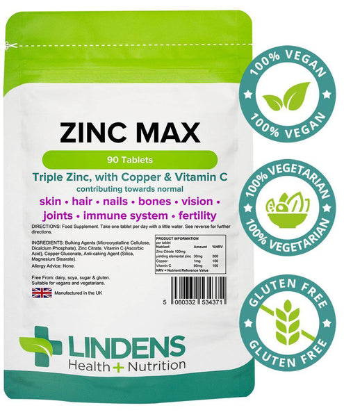 Compresse di zinco max (90 pacchetto) - vitamine autentiche