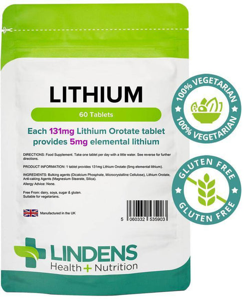 Litio 5mg 60 compresse - vitamine autentiche