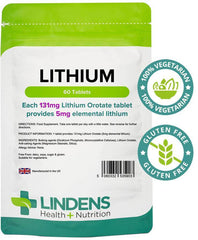 Litio 5mg 60 compresse - vitamine autentiche