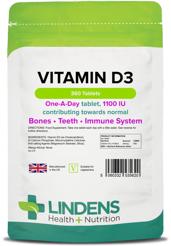 Compresse di vitamina D3 1000 IU (360 pacchetto)