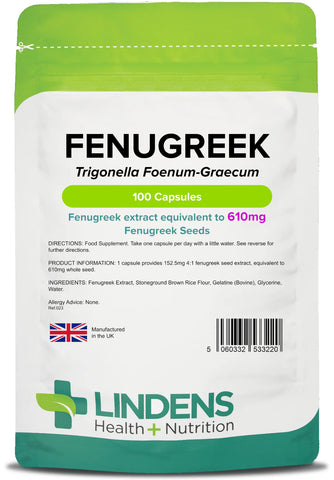 Fenugreek 610mg Capsules (100 pack)