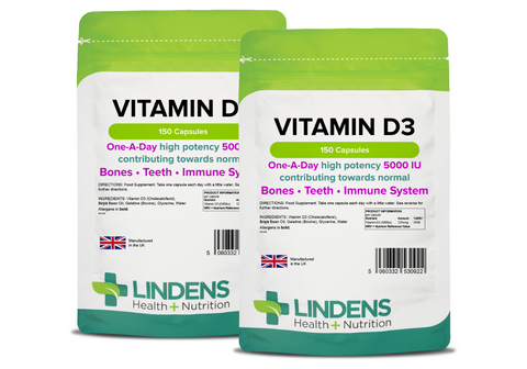 Vitamin D3 5000IU High Strength 300 Soft Gel Capsules, Immune Health - Authentic Vitamins
