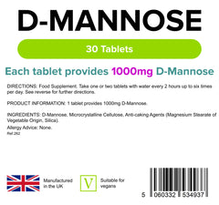 Comprimés D-Mannose 1000mg (30 paquets)