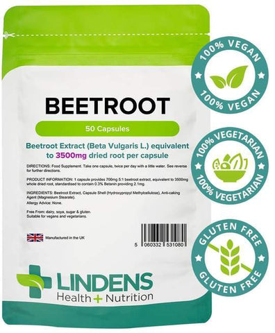 Beetroot 3500mg Capsules (50 pack) - Authentic Vitamins