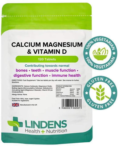 Calcium Magnesium Vitamin D Tablets  (120 pack) - Authentic Vitamins