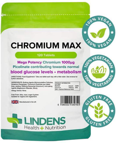 Chromium Max 1000mcg tablets (120 pack) - Authentic Vitamins