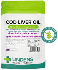 Cod Liver Oil 1000mg Capsules (90 pack) - Authentic Vitamins