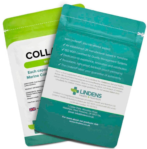 Collagen (marina) Cápsulas de 400 mg (paquete 90) - Vitaminas auténticas