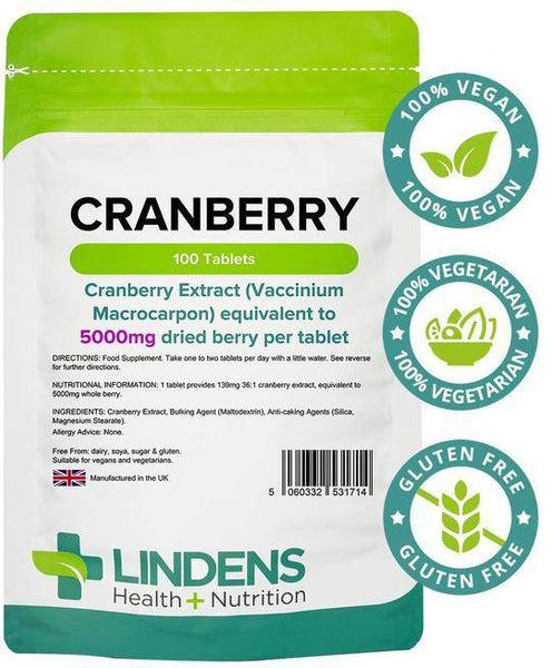 Cranberry Juice 5000mg tablets (100 pack) - Authentic Vitamins