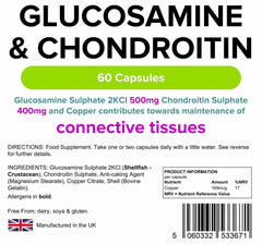 Glucosamine & Chondroitin 500-400 capsules (60 pack) - Authentic Vitamins