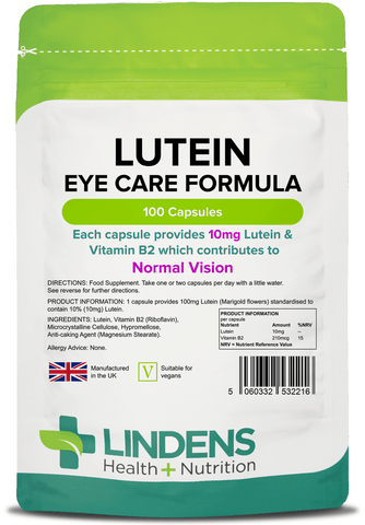 Lutein 10mg (Marigold Extract) Capsules (100 pack) - Authentic Vitamins