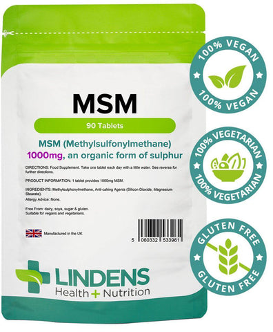 MSM 1000mg Tablets (90 pack) - Authentic Vitamins