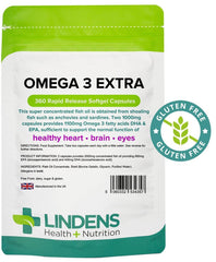 Omega 3 Fish Oil Extra (55% DHA-EPA) 1000mg capsules (360 pack) - Authentic Vitamins