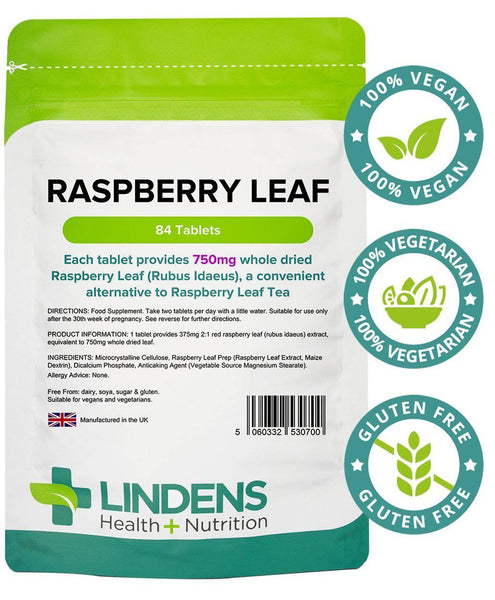 Raspberry Leaf 750mg Tablets (84 pack) - Authentic Vitamins