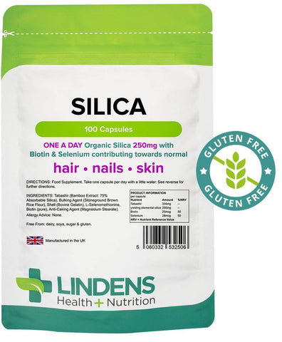 Silica for Hair & Nails 250mg Capsules (100 pack) - Authentic Vitamins